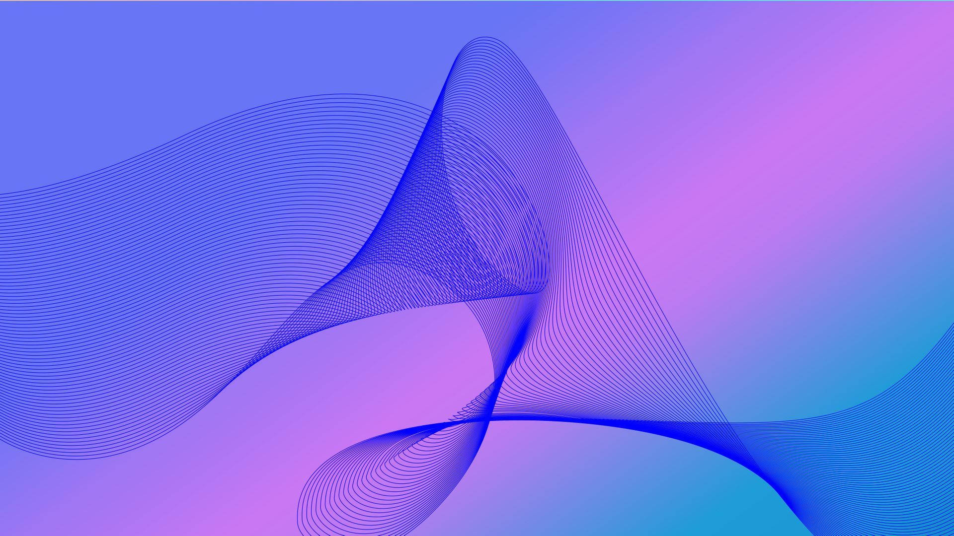 Pink Blue Wave Abstract