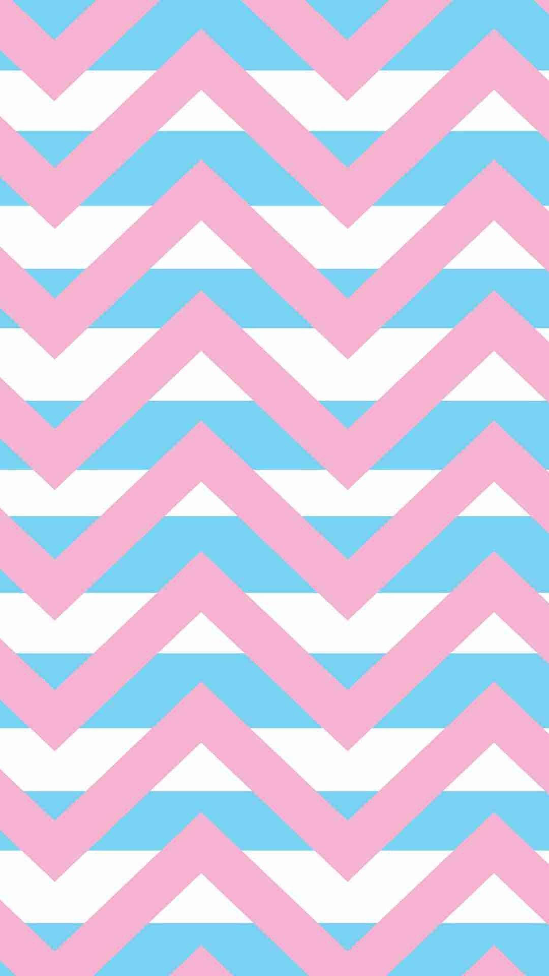 Pink Blue Zigzag Background