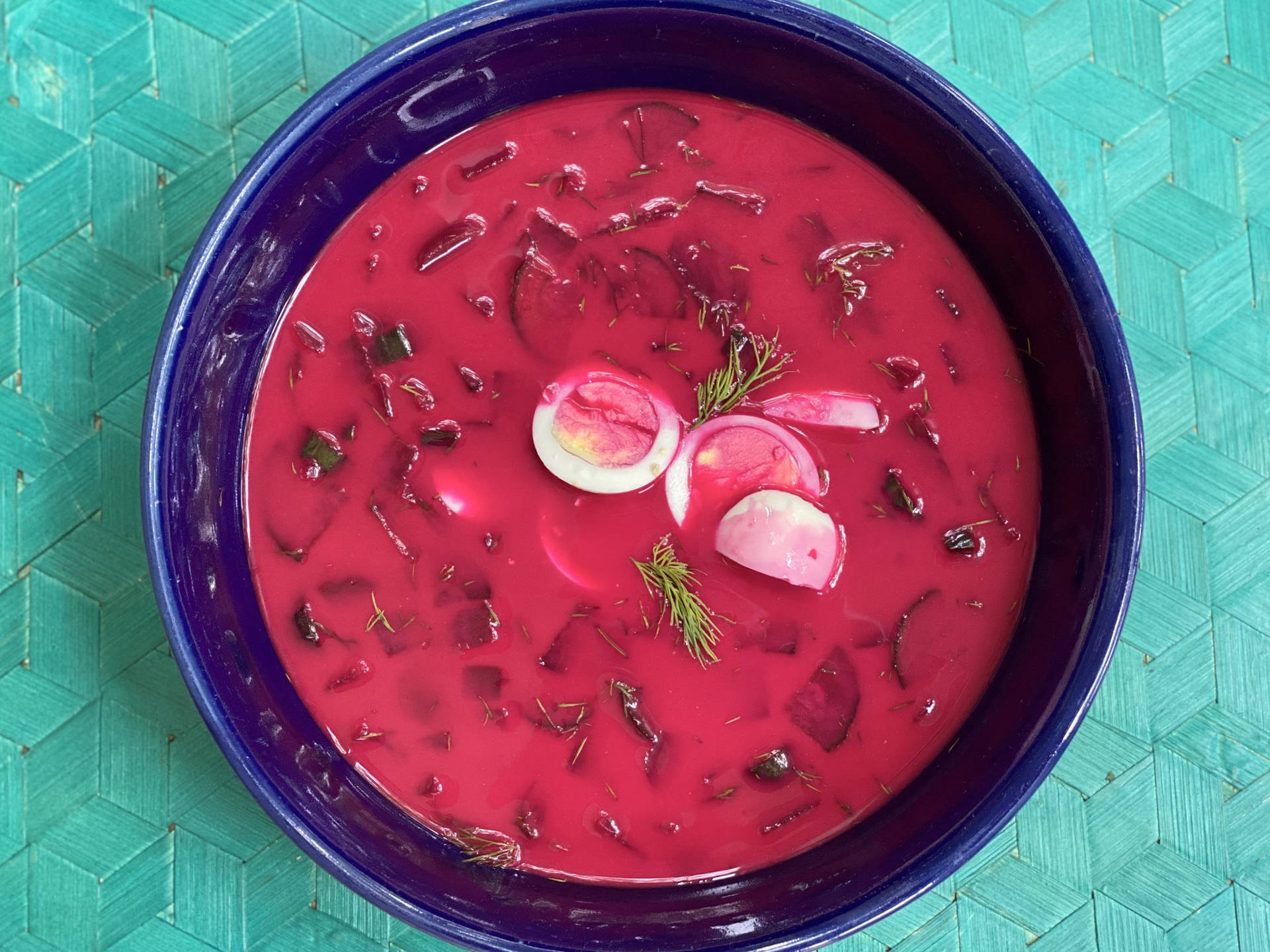 Pink Borscht Soup Background