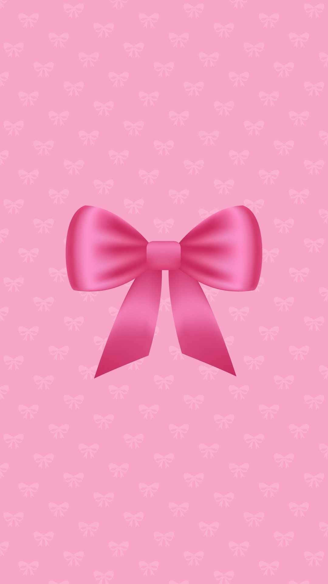 Pink Bow On A Pink Background Background