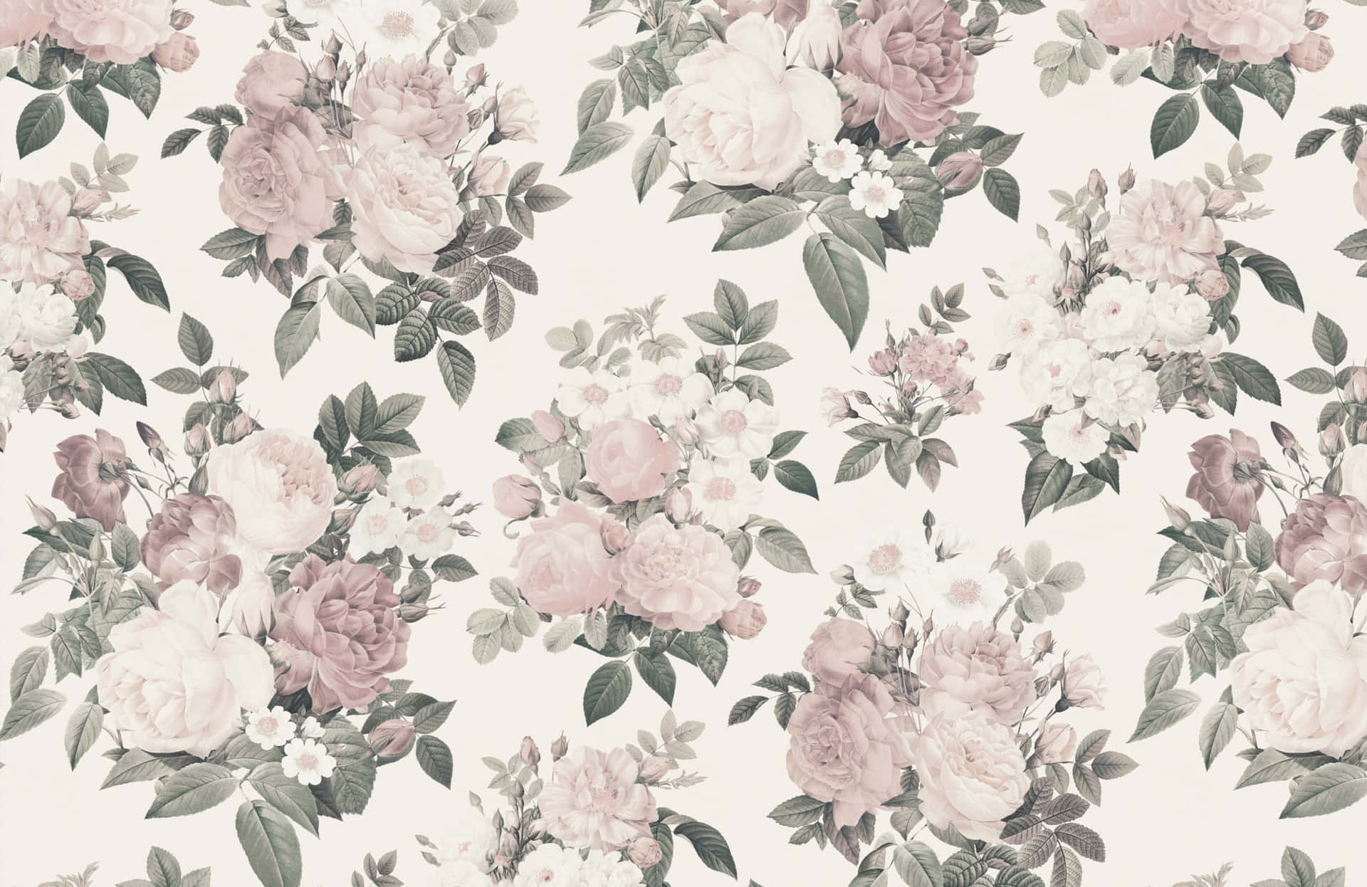 Pink Brown Floral Design Background