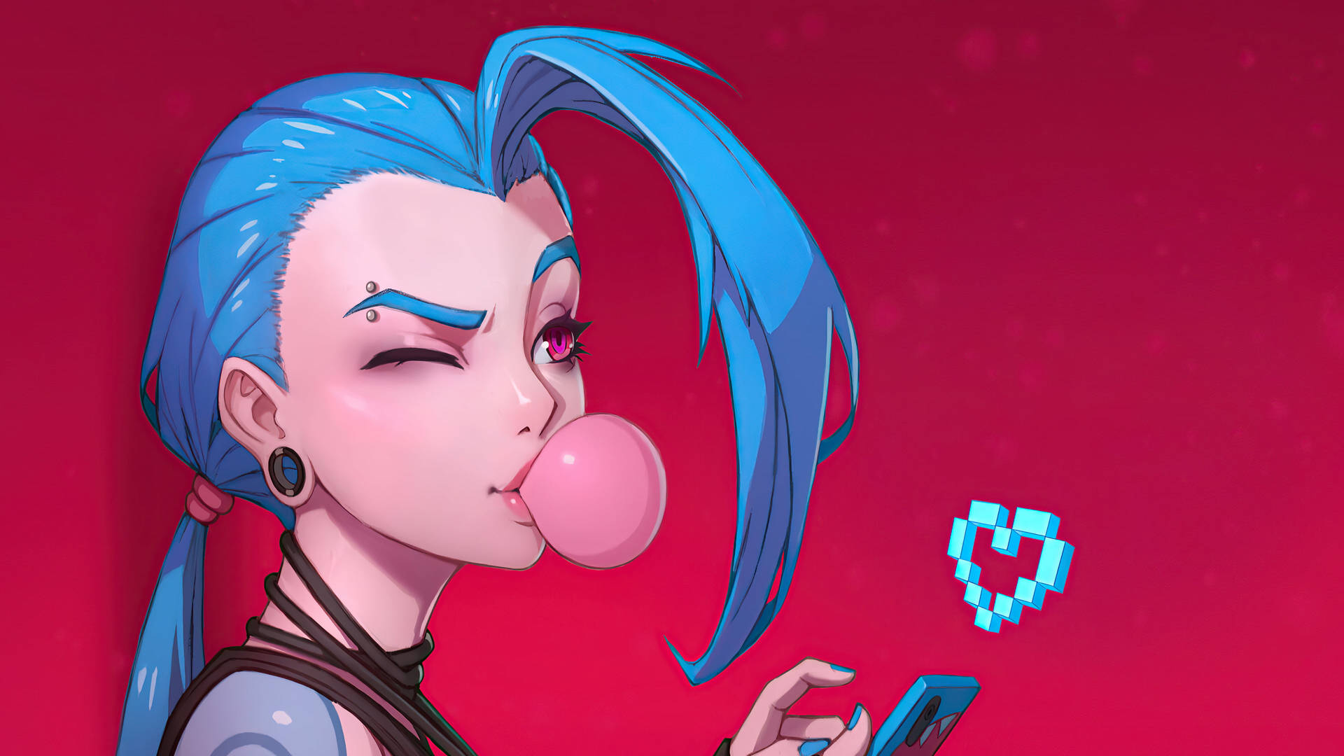 Pink Bubble Gum Jinx Desktop