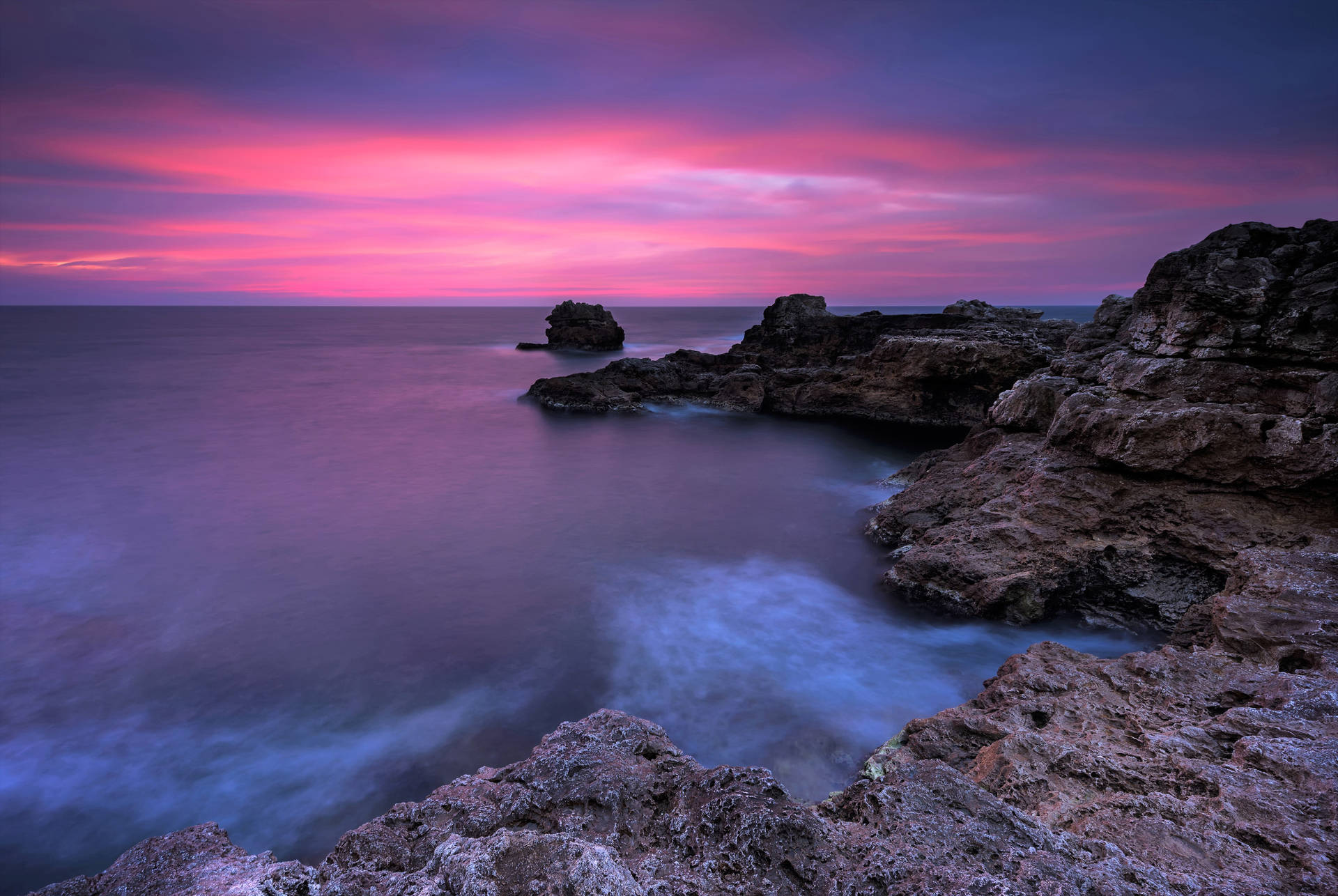 Pink Bulgarian Coast Background