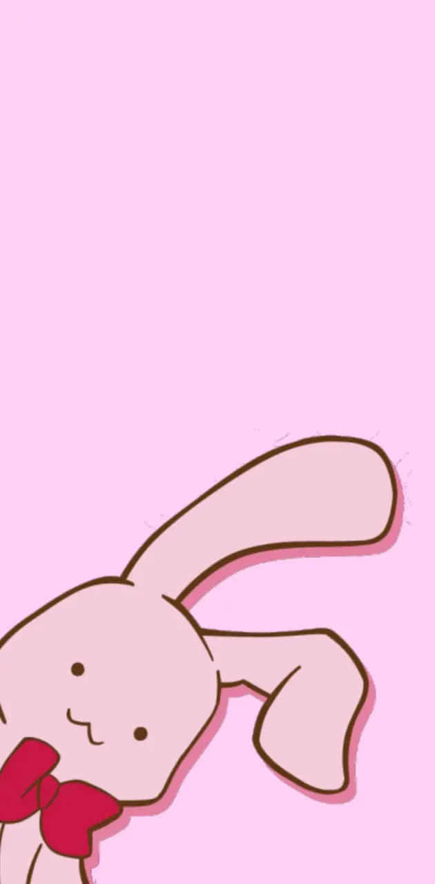 Pink Bunny Stuffed Animal Illustration Background