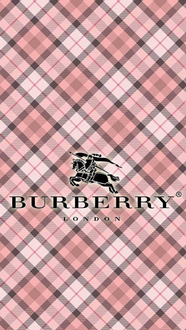 Pink Burberry Diagonal Plaid Background