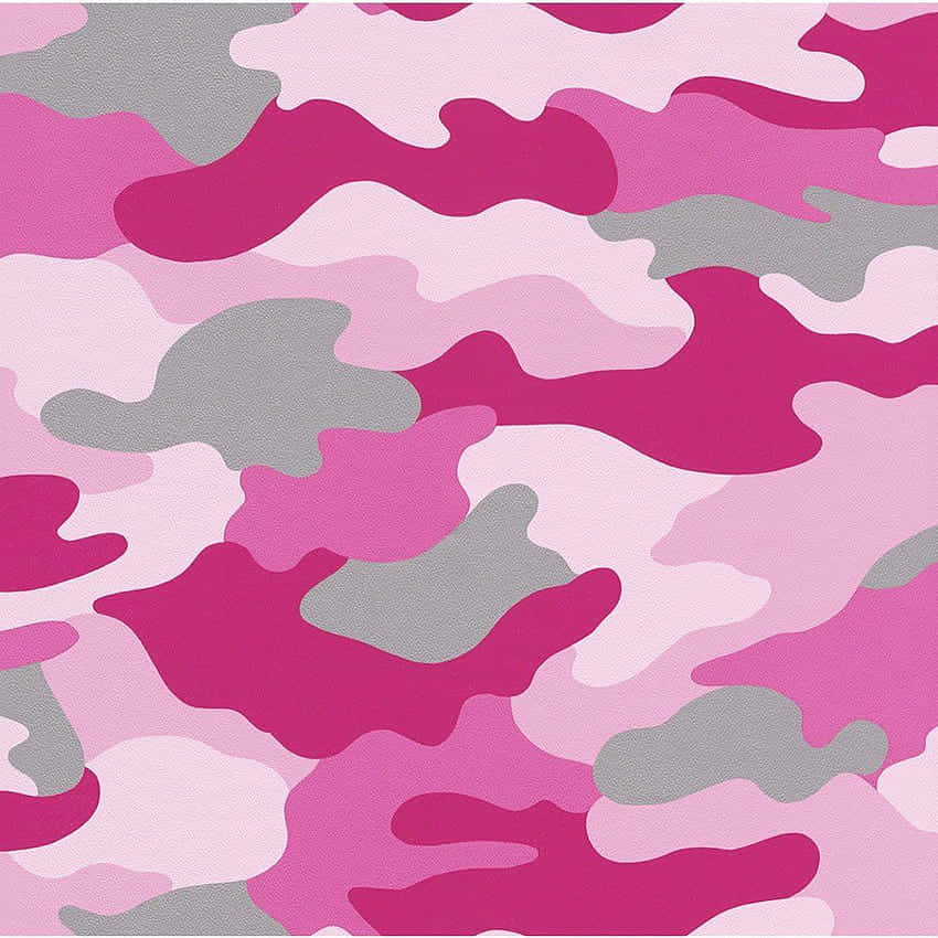 Pink Camo Square Background