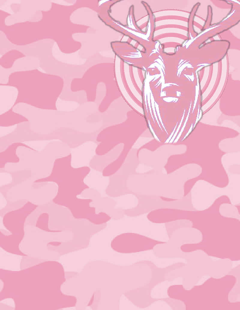 Pink Camo With A Deer