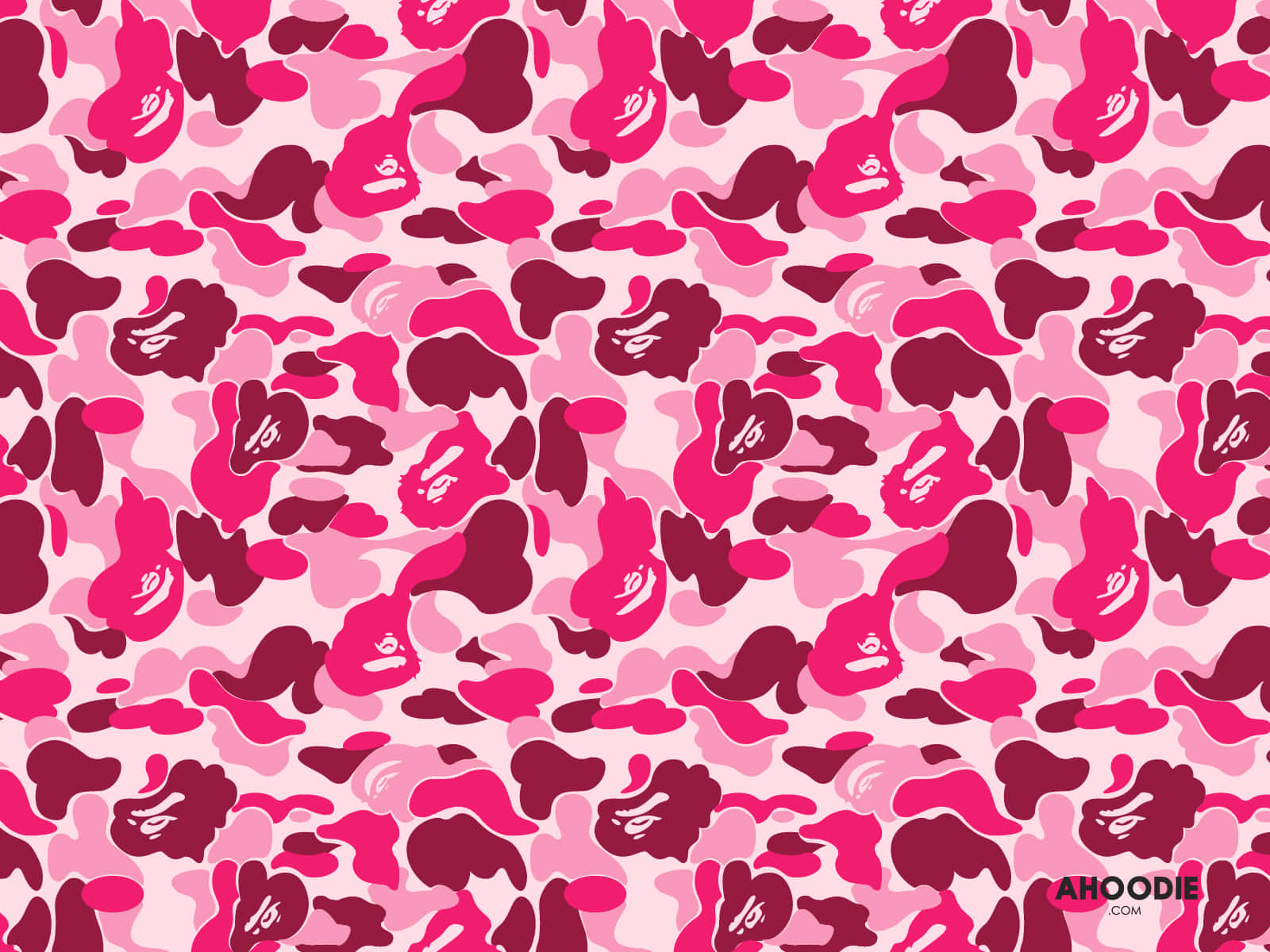 Pink Camouflage Pattern Wallpaper Background