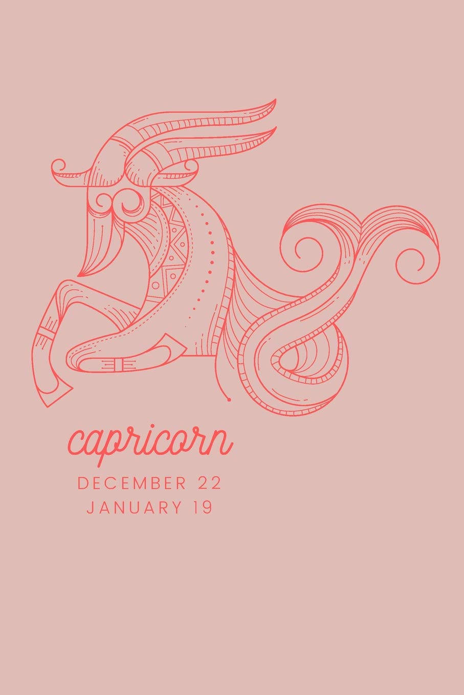 Pink Capricorn Zodiac Sign Background