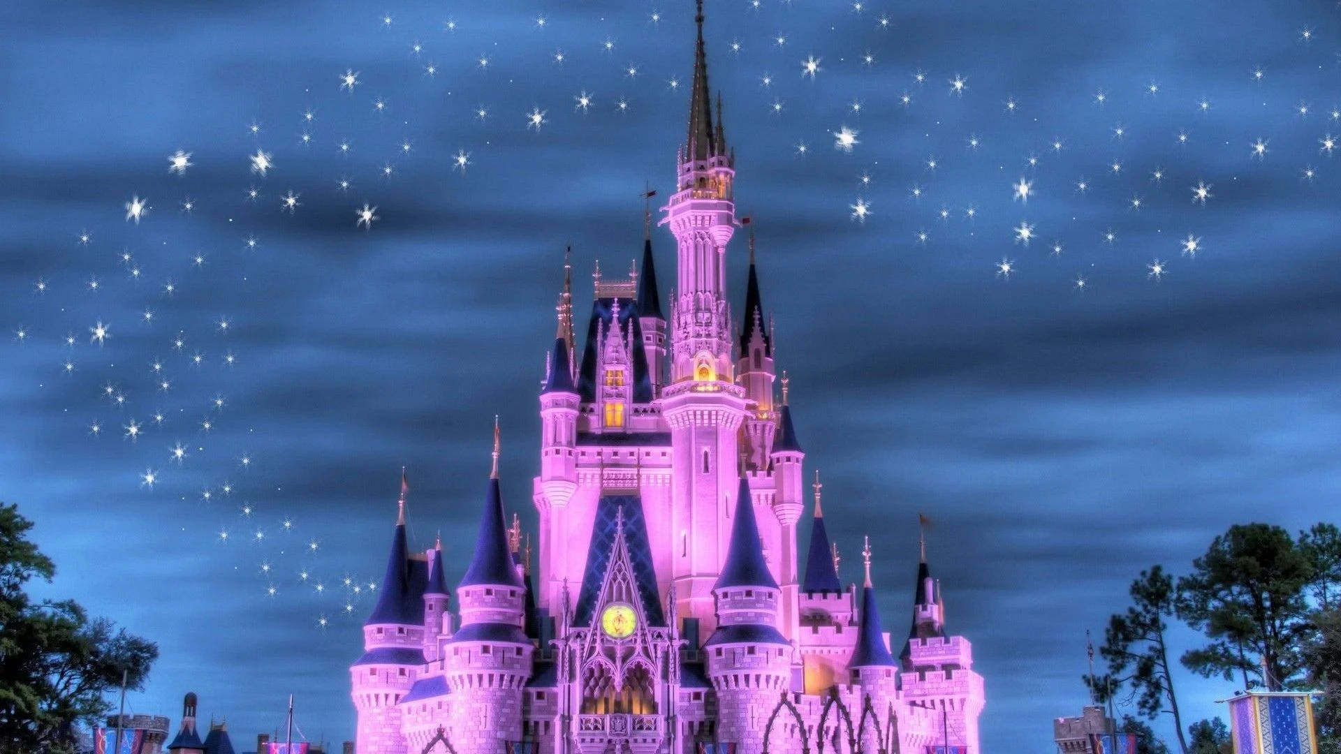 Pink Castle Disney Desktop Background