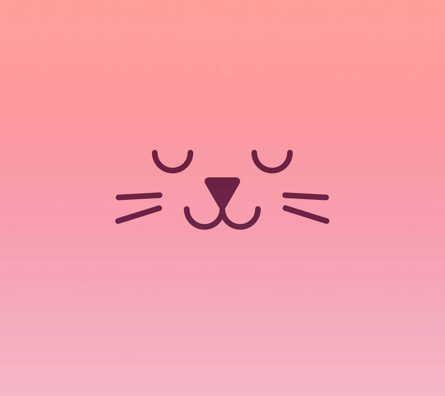 Pink Cat Drawing Background