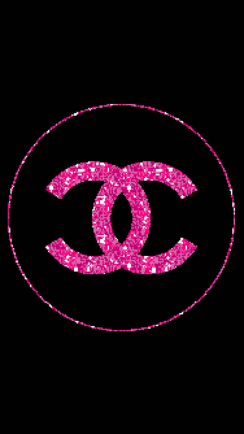 Pink Chanel Logo Background