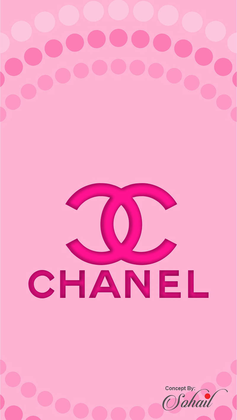 Pink Chanel Logo Background