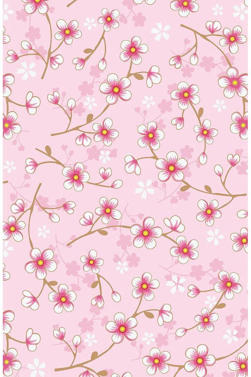 Pink Cherry Blossom Art Background