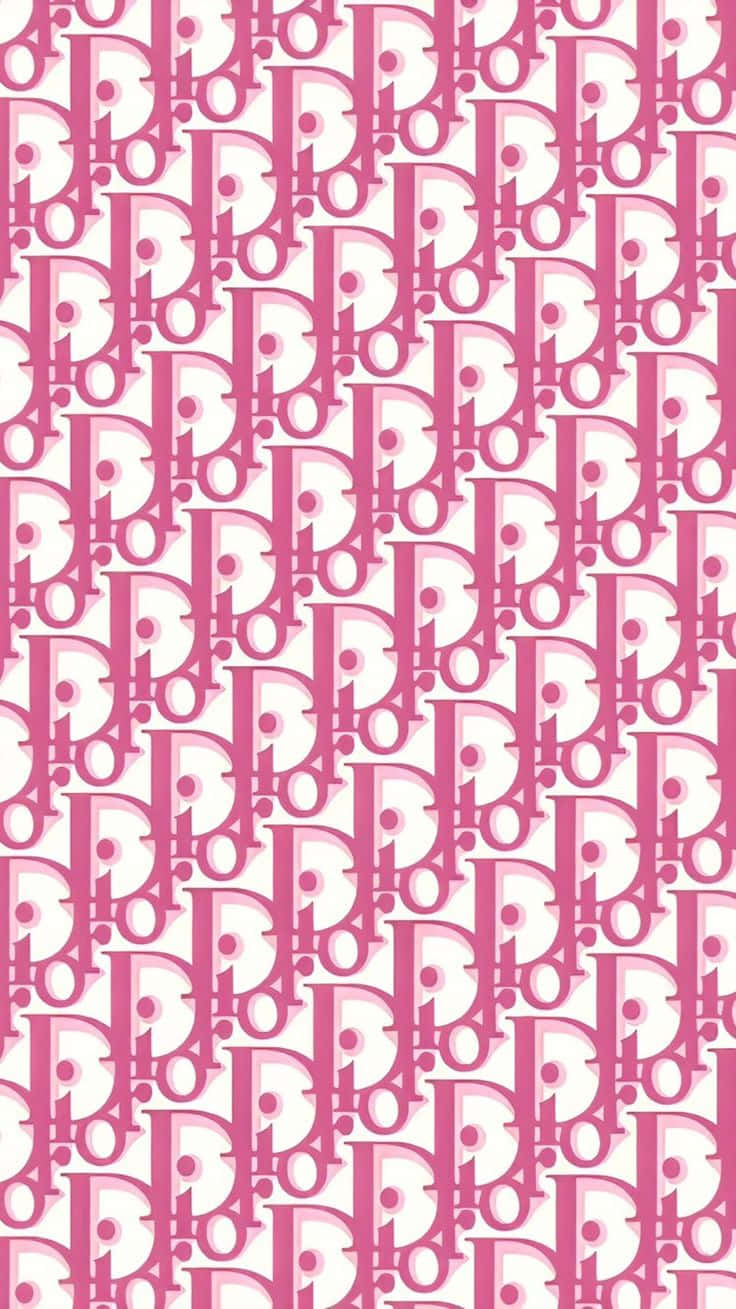 Pink Christian Dior Monogram Pattern Background