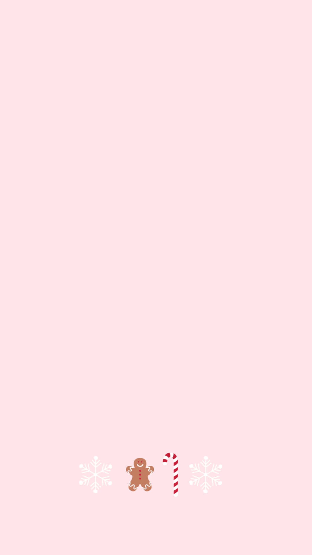 Pink Christmas Gingerbread Minimalist Background