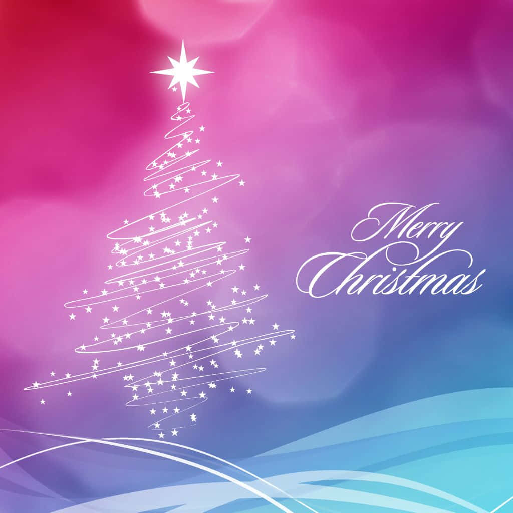 Pink Christmas Instagram Greeting Background