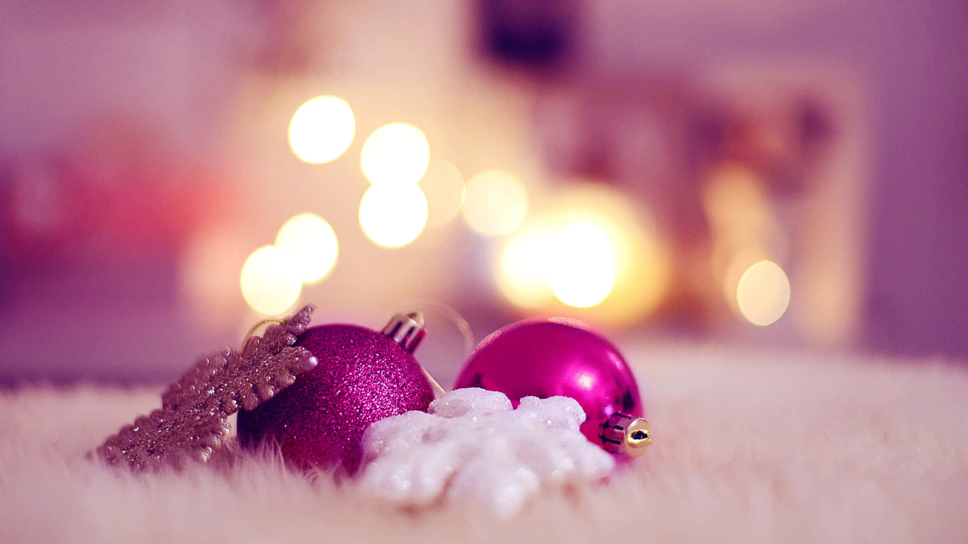 Pink Christmas Ornament Photography Background