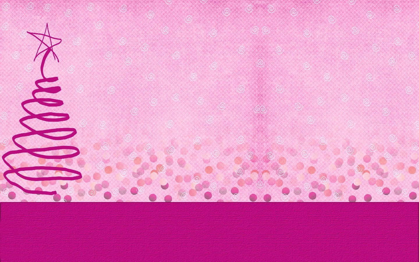 Pink Christmas Tree Scribble Background