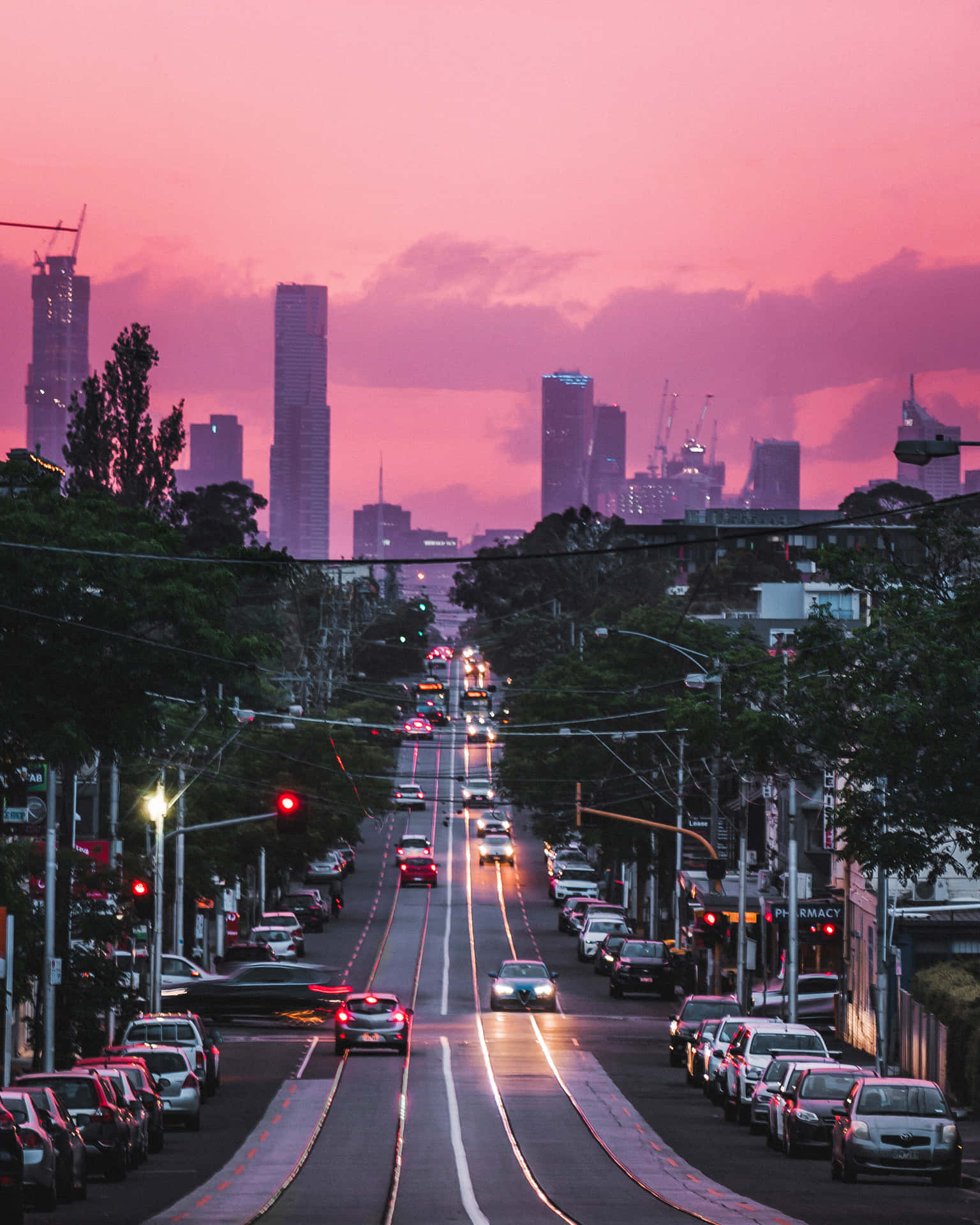 Pink City Highway Background