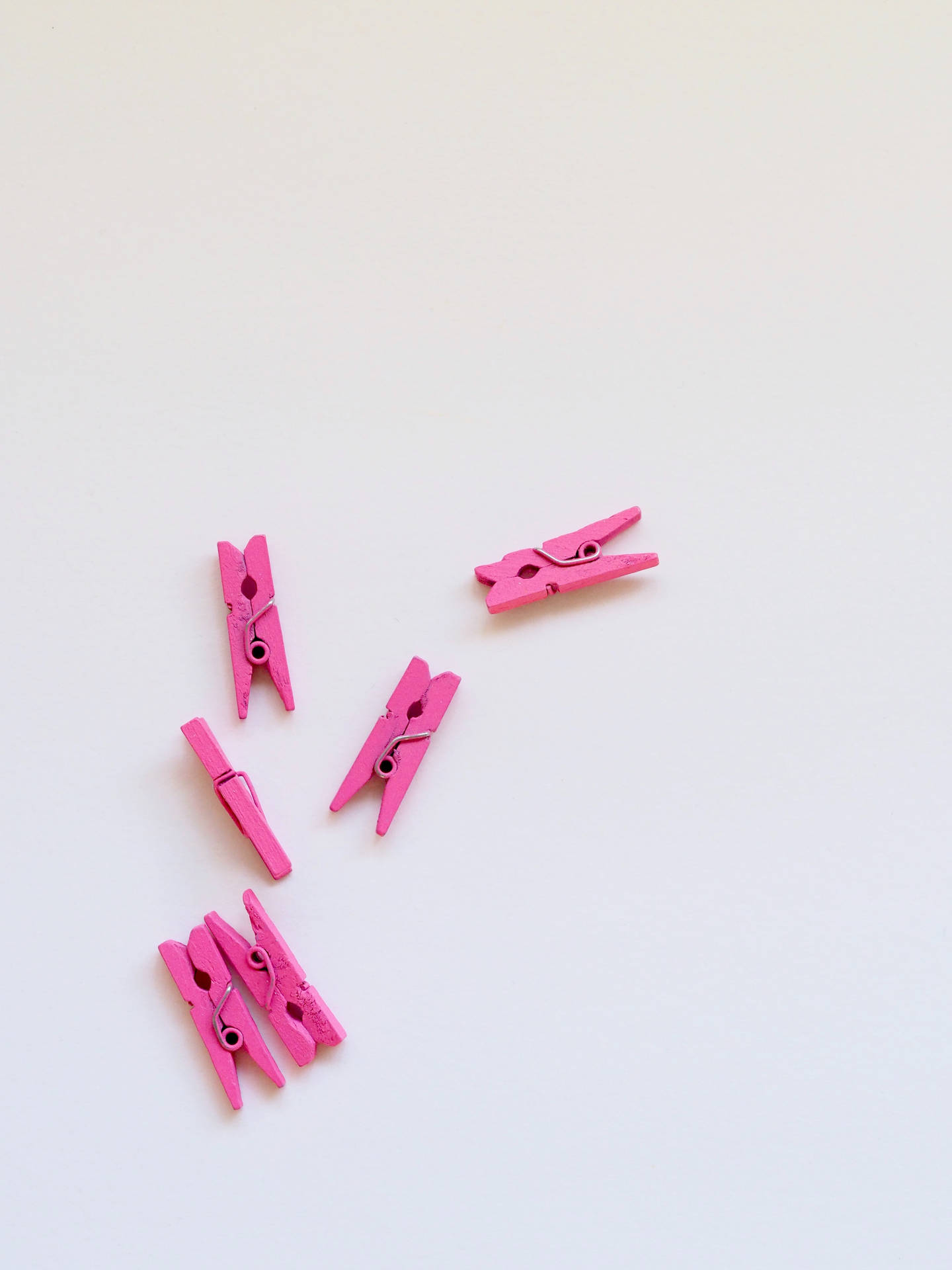 Pink Clippers On White Background Background