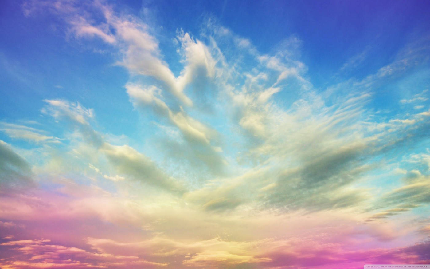 Pink Cloud Blue Sky Background