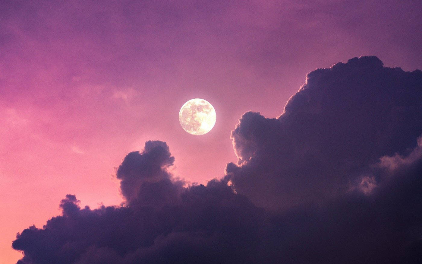 Pink Cloud Full Moon