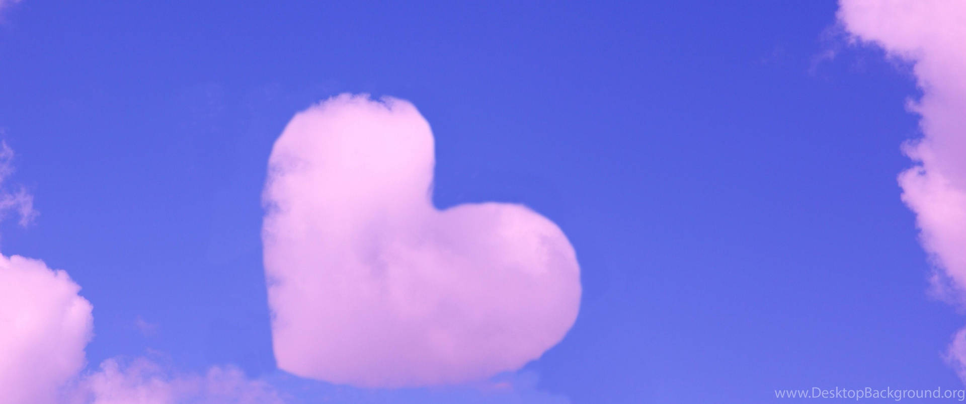 Pink Cloud Heart Background