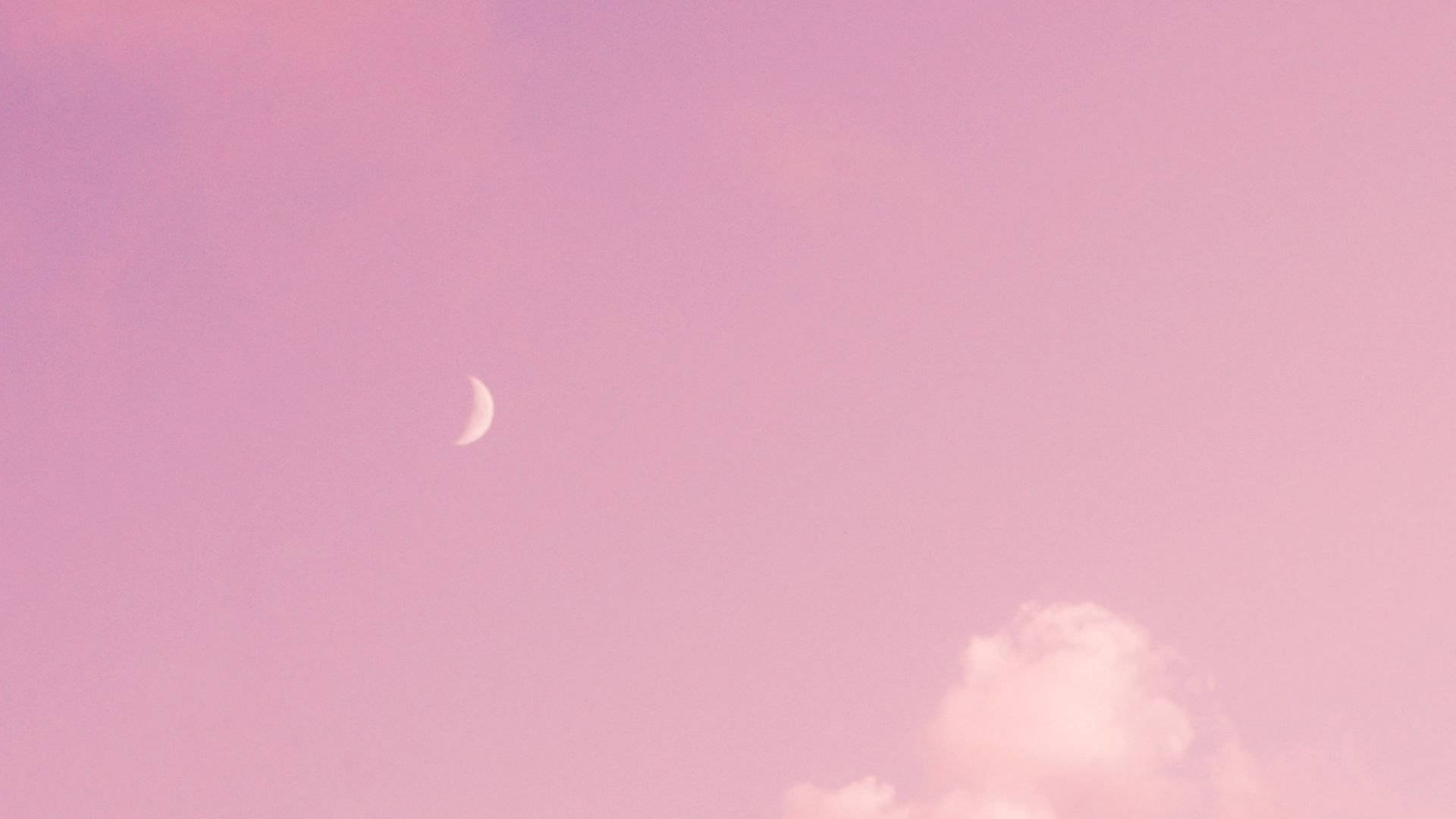 Pink Cloud Thin Moon