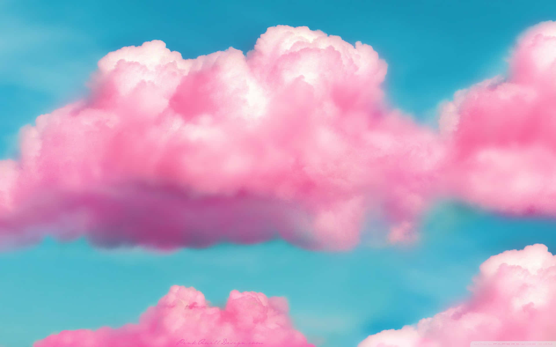 Pink Clouds In The Sky Background