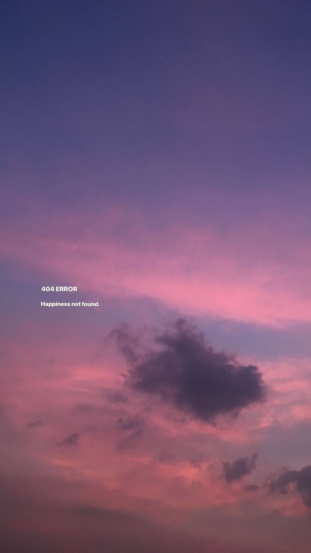 Pink Clouds Sad Aesthetic Quote Background