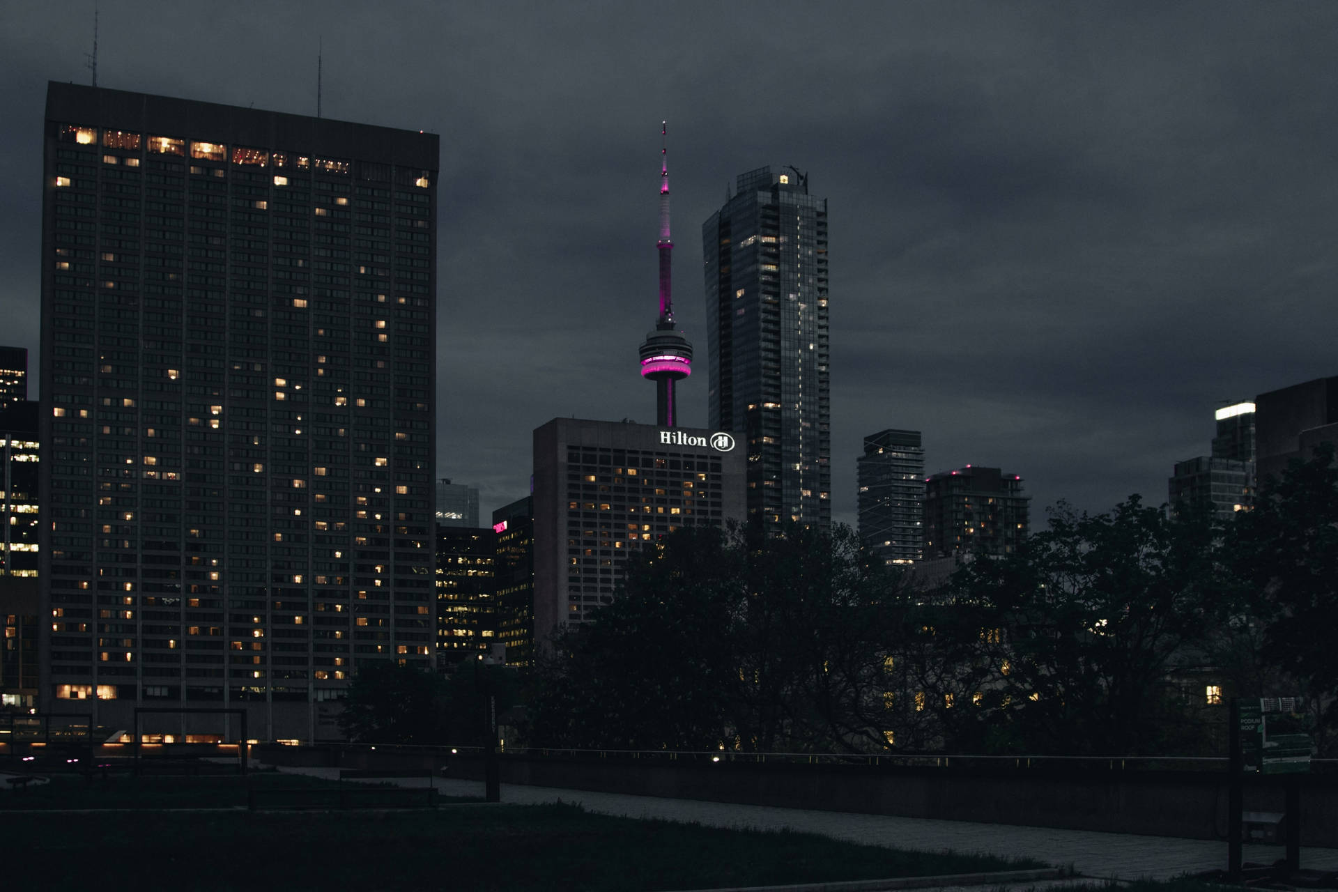 Pink Cn Tower Background