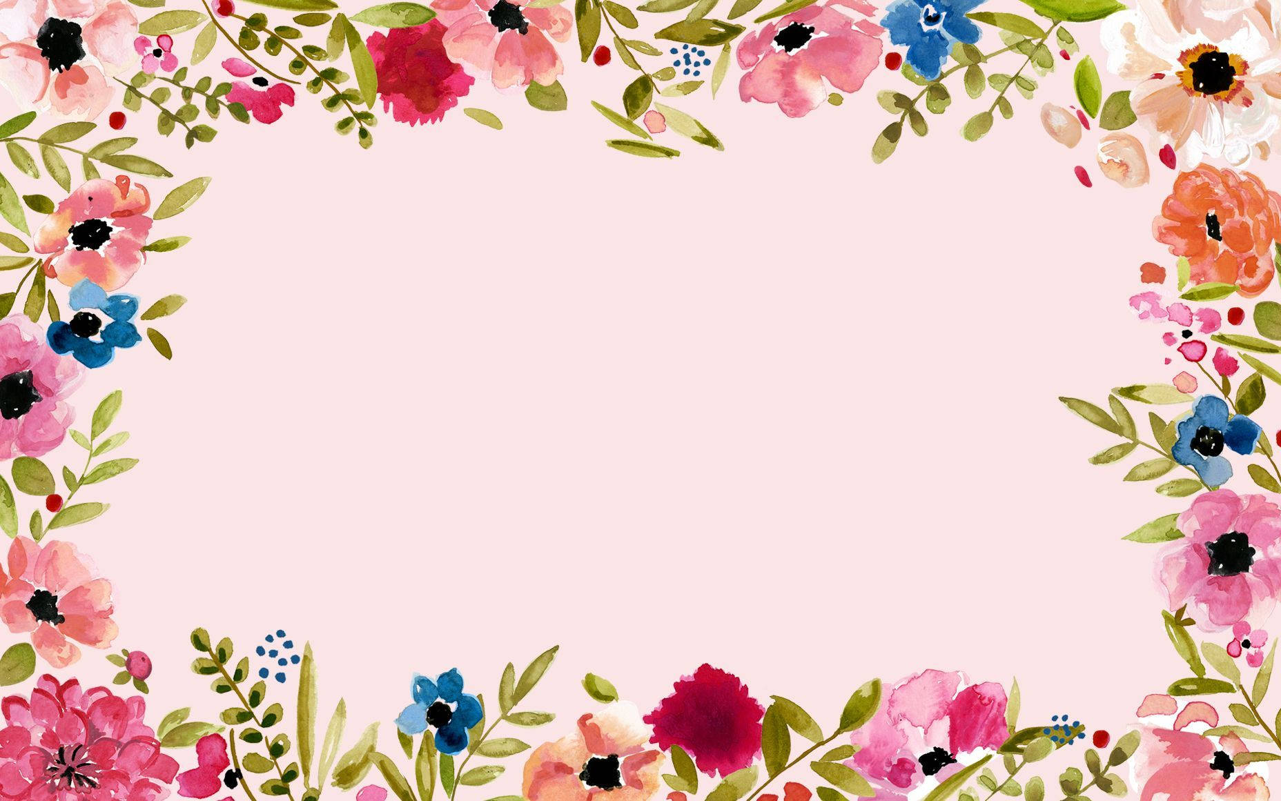 Pink-colored Floral Desktop Background