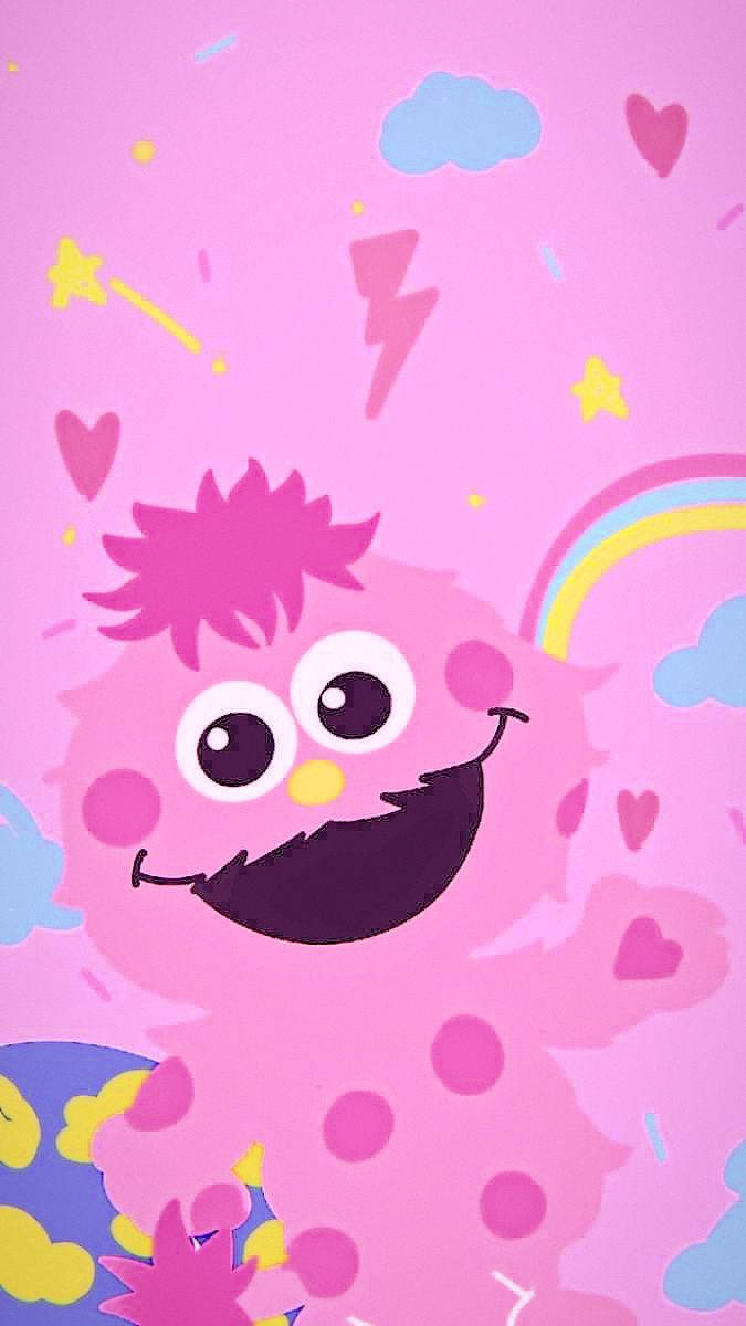 Pink Cookie Monster Cartoon Iphone