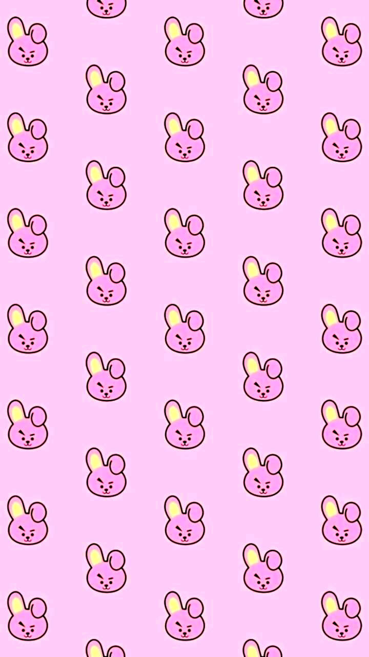 Pink Cooky Pattern Bt21 Background
