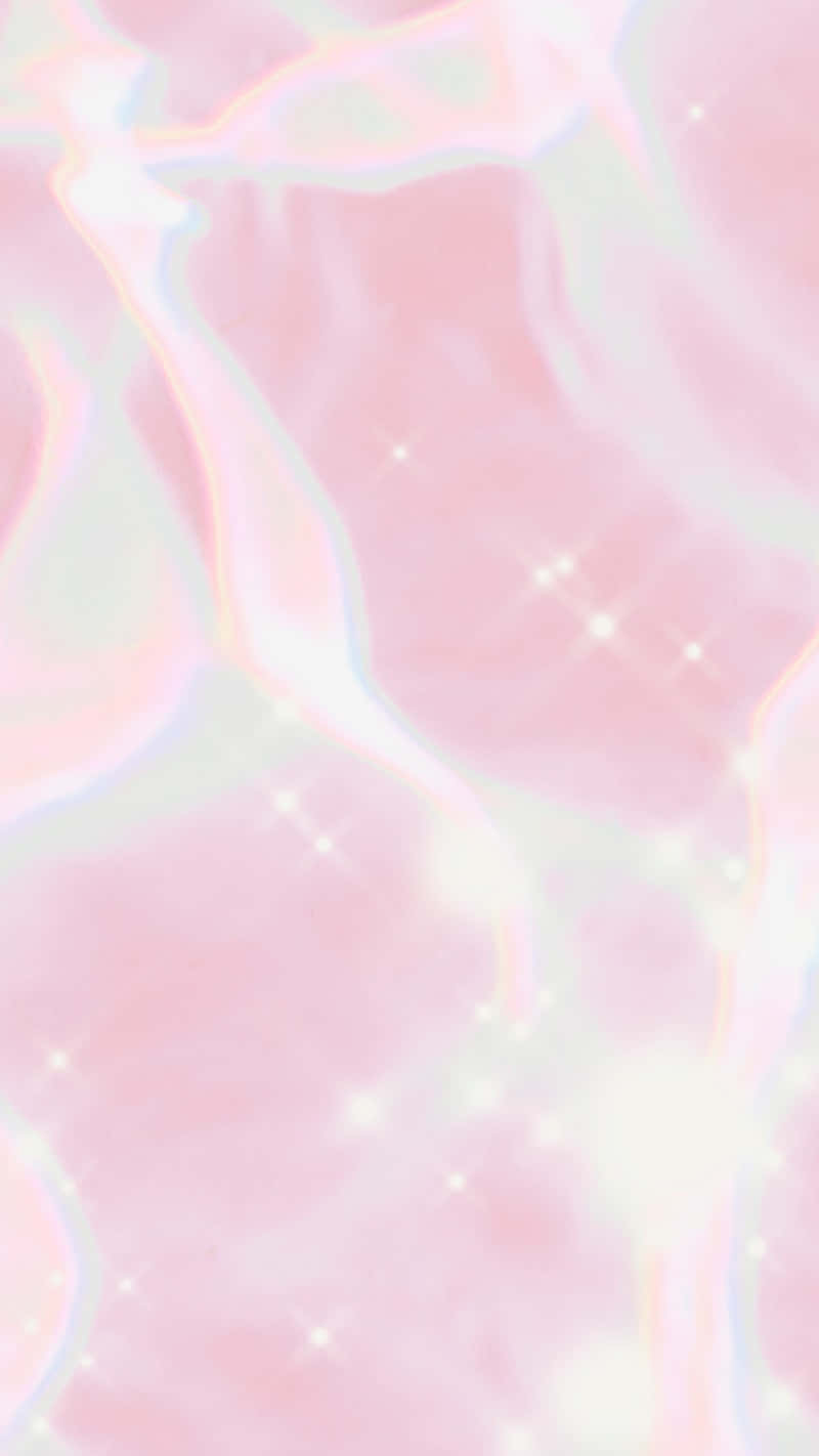 Pink Cotton Candy With Sparkles Background