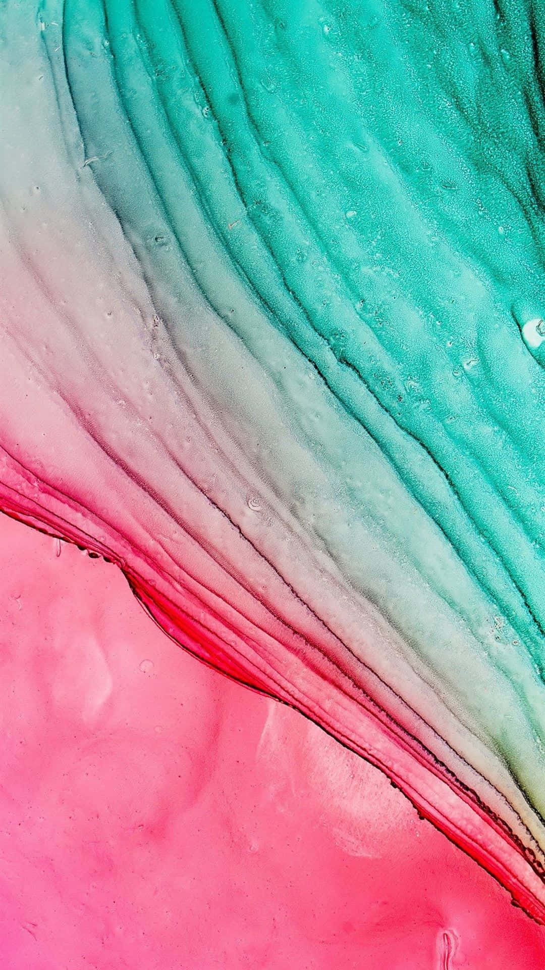 Pink Cotton Candy With Waves Background