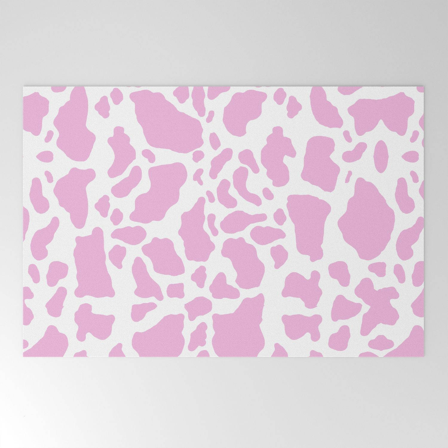 Pink Cow Print Mat