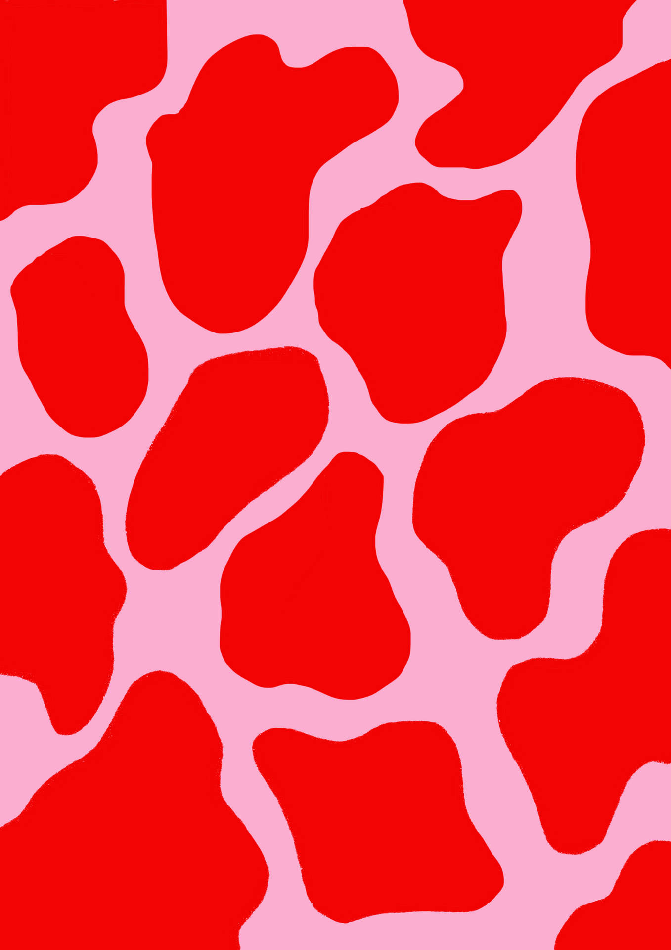 Pink Cow Print Red