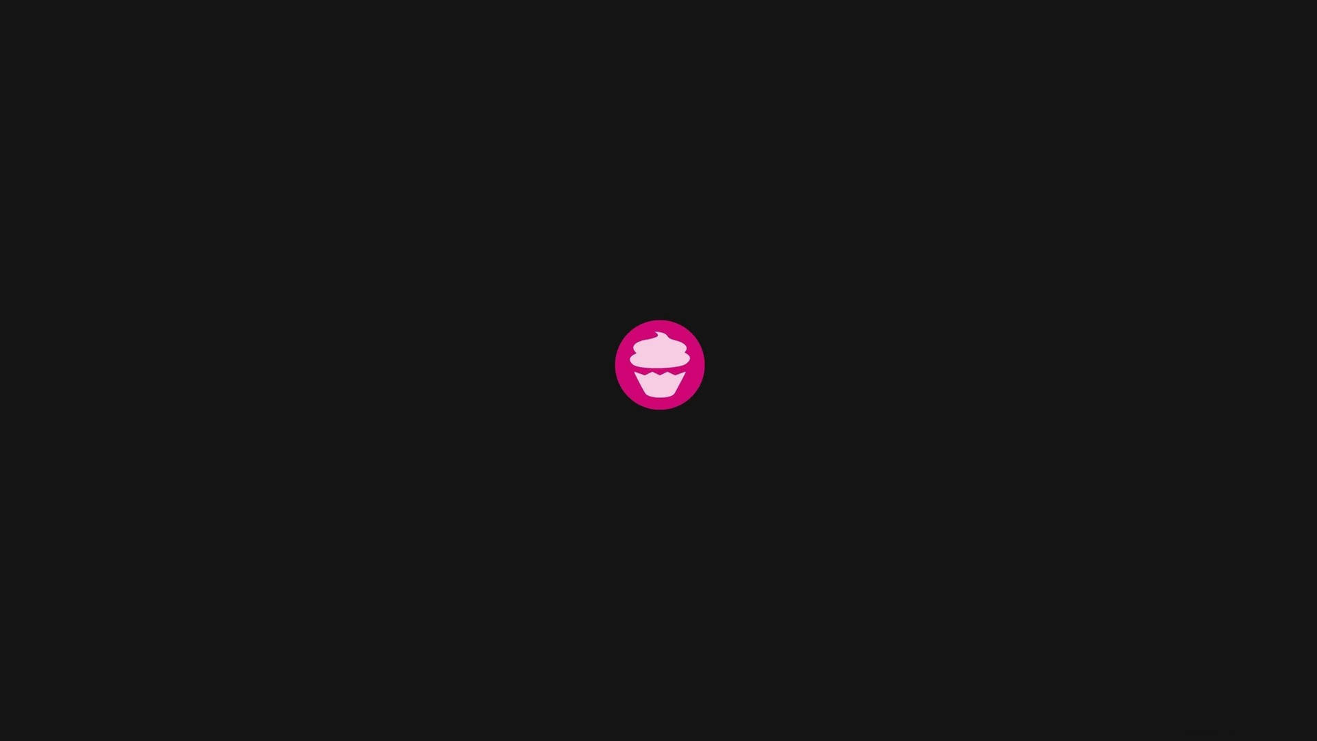 Pink Cupcake Logo Clean 4k