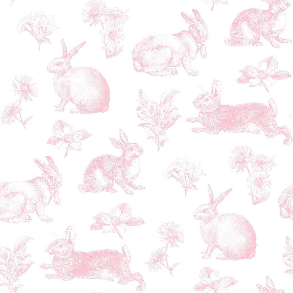 Pink Cute Bunny Patterns Background
