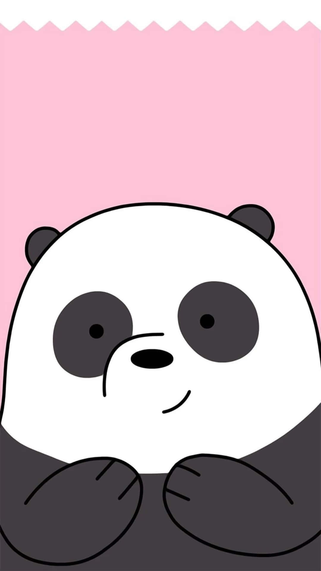 Pink Cute Cartoon Panda Background