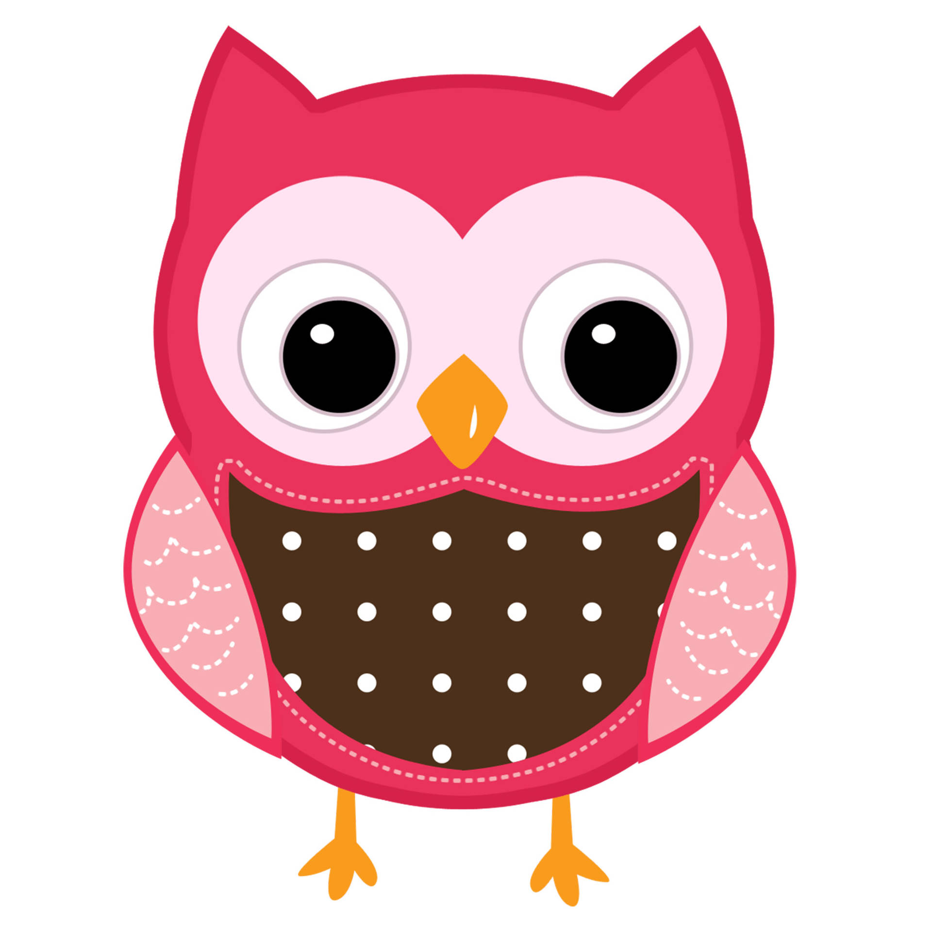 Pink Cute Owl Background