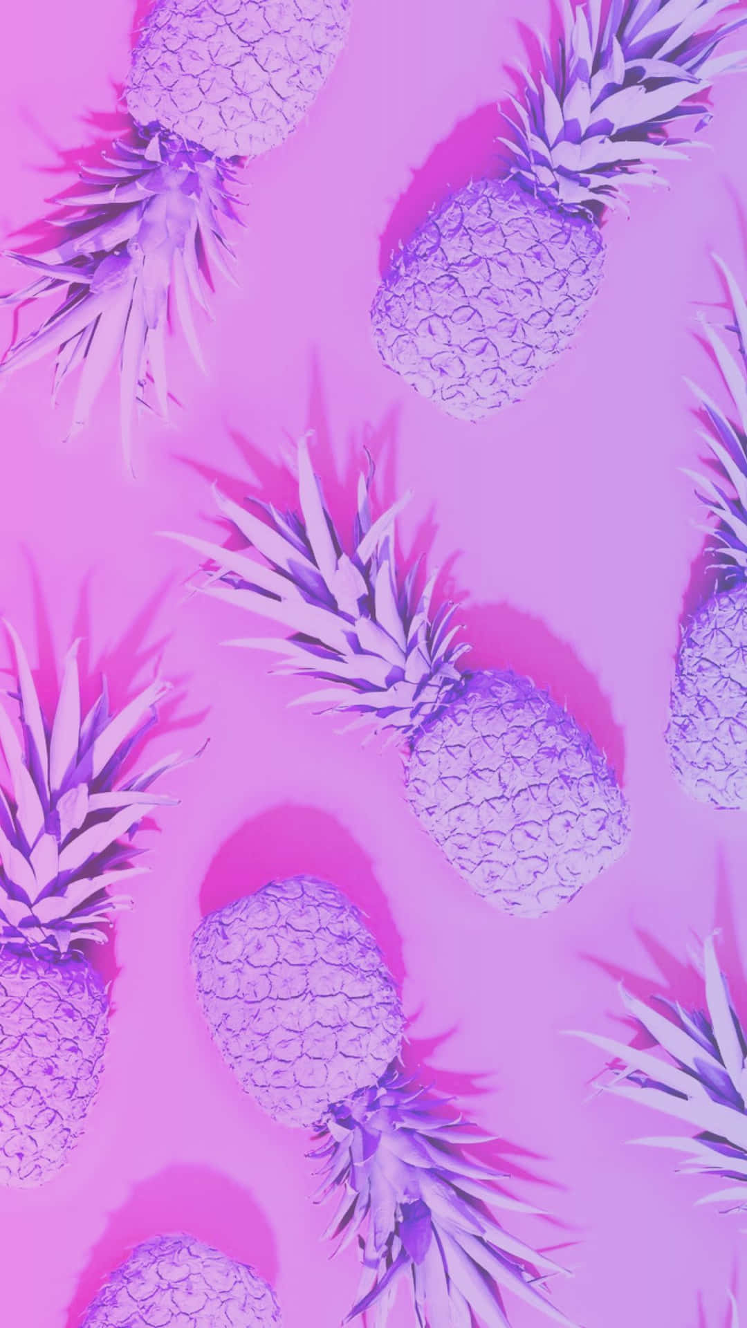 Pink Cute Purple Aesthetic Pineapple Background