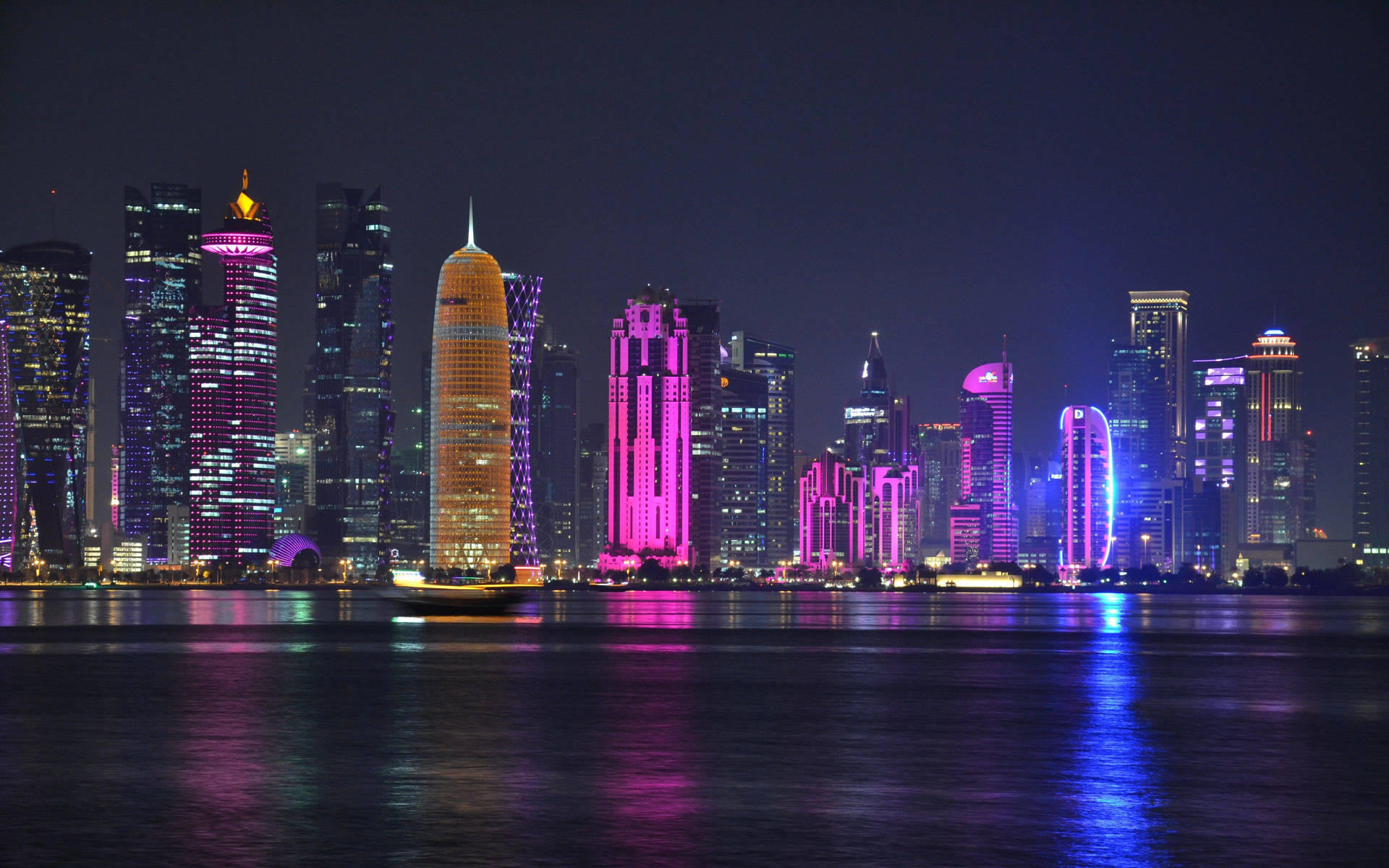 Pink Doha City Background