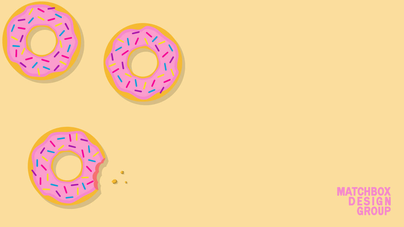 Pink Donuts As Cute Aesthetic Pc Background