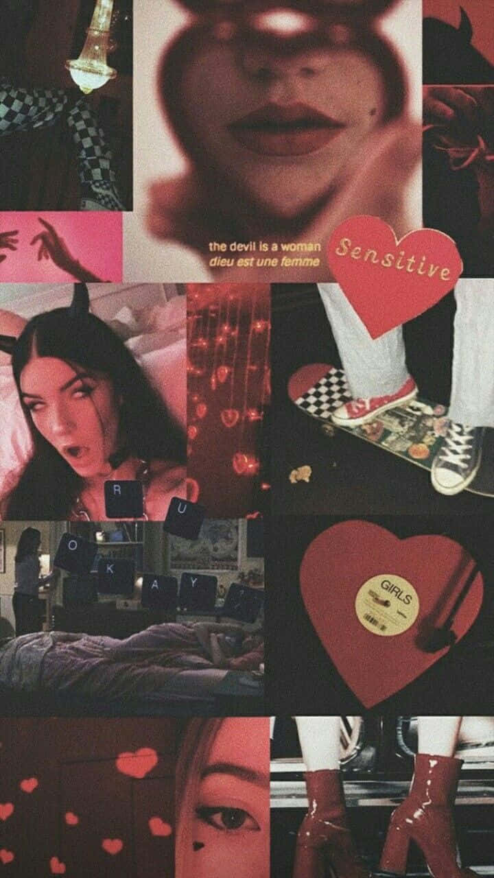 Pink E-girl Aesthetic Background