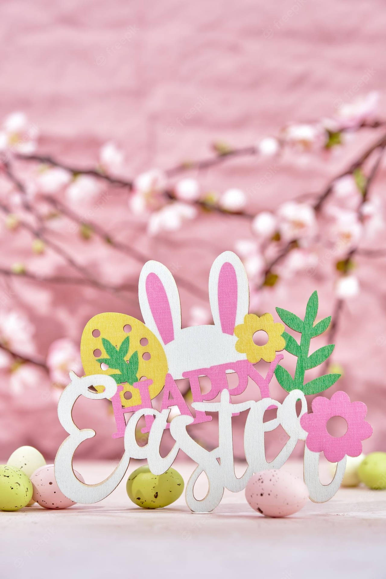 Pink Easter Bunny Iphone Background