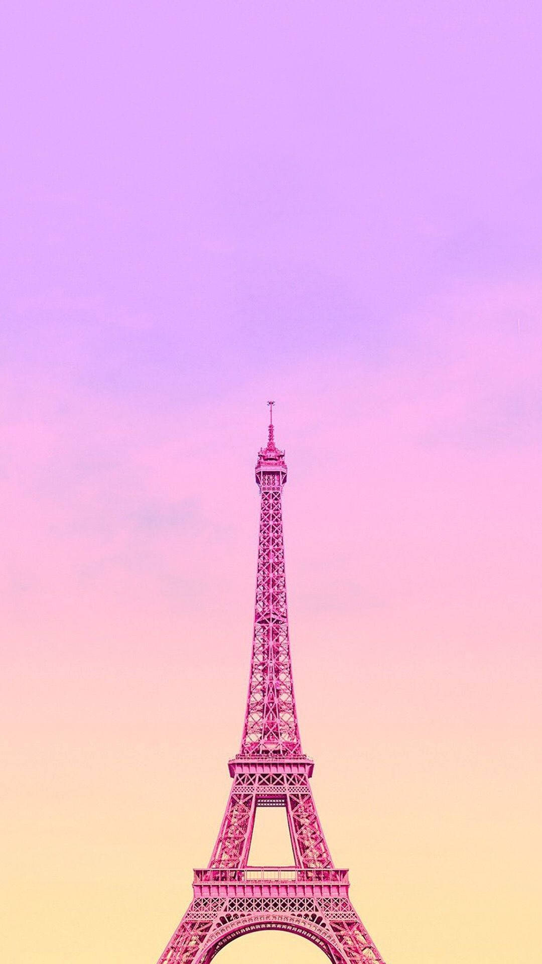 Pink Eiffel Tower Abstract Background