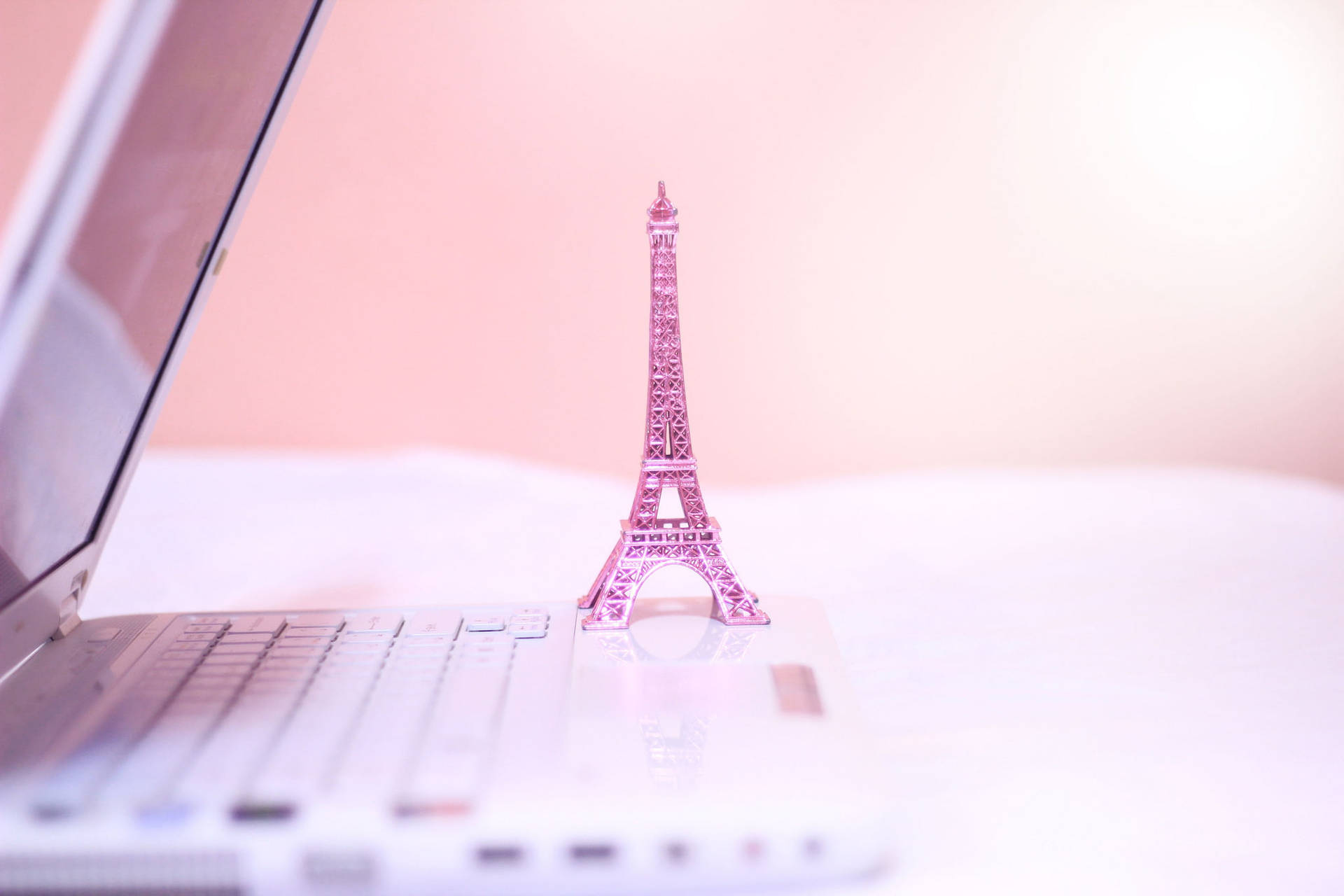 Pink Eiffel Tower Computer Background